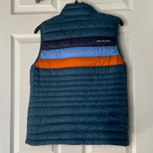 Cotopaxi Striped Down Feather Quilted Puffer Vest